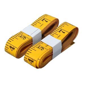 Soft Yellow Tape Measure Bundle Sewing DIY Home Office (2 Pack)